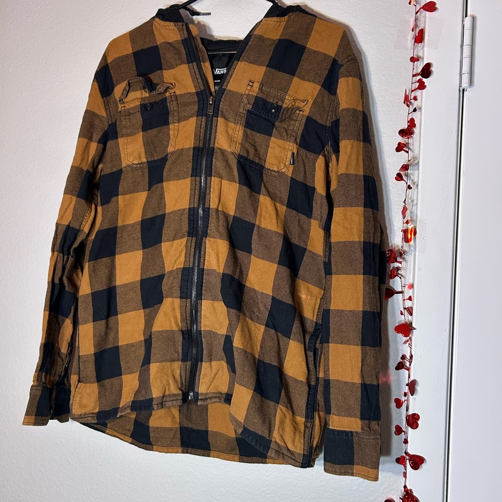 Vans Black and Brown Plaid Jacket